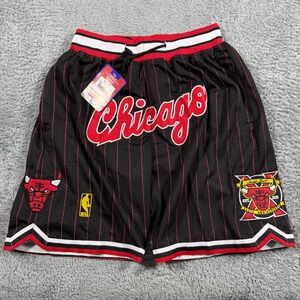 NWT Just Don 1996-97 Chicago Bulls 10th Anniversary NBA Mesh Shorts Size Medium